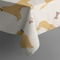 thumbnail image 5 of Golden Retriever with Bones and Paws Square Tablecloth,Waterproof Square Table Cover,Wipeable Spillproof Washable Table Cover for Home Kitchen Party Decor 52"x52"(132x132cm), 5 of 6