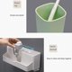 thumbnail image 3 of Juego de soporte de cepillo de dientes, guardar espacio sin taladro de montaje de pared dispensador de pasta de dientes y ranuras multifunción de organización de baño con escurridor de agua 2 tazas. Feliz Sencillez, 3 of 5