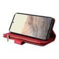 thumbnail image 5 of Multifunctional Case for Google Pixel 6 Pro,[RFID Blocking] 9 Credit Cards Holder with Wrist Strap, Premium PU Leather Zipper Wallet Purse Magnetic Flip Phone Cover for Google Pixel 6 Pro, Red, 5 of 12