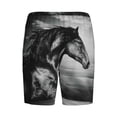 thumbnail image 2 of Lsque Running Horse Mens Sleep Pajama Shorts,Short Pajama Pants, Cotton Ultra-Soft Knit-Large, 2 of 9