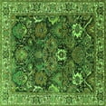 thumbnail image 1 of Ahgly Company Indoor Square Oriental Green Industrial Area Rugs, 6' Square, 1 of 4