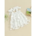 thumbnail image 3 of Bagilaanoe Toddler Baby Girl Party Dress Butterfly Flower Sleeveless A-line Princess Dresses 6M 12M 18M 24M 3T 4T Kid Patchwork Tulle Skirt, 3 of 8