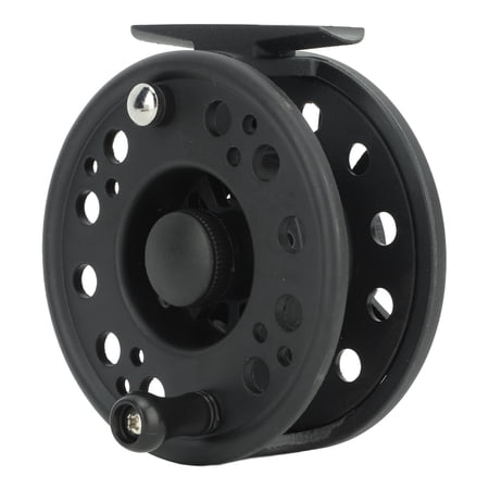 YAHHU 7/8 Fly Fishing Reel Precise Machining Plastic Fly Reel with Smooth Drag System Lightweight Design for Streams Rivers and Lakes Ambidextrous Handling Black Finish (3.94 inches / 10 cm)