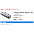 thumbnail image 2 of Air Filter - Compatible with 2005 - 2010 Toyota Tundra 2006 2007 2008 2009, 2 of 2