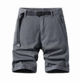 thumbnail image 7 of Men's Cotton Chino Shorts with Built-In Belt, 7"/9" Inseam Casual Golf Short Pants, Summer Vacation Straight Fit Bermuda Shorts, 7 of 7