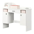 thumbnail image 3 of South Shore Tiara Contemporary 2-Door Makeup Desk with Baskets, White, 3 of 17