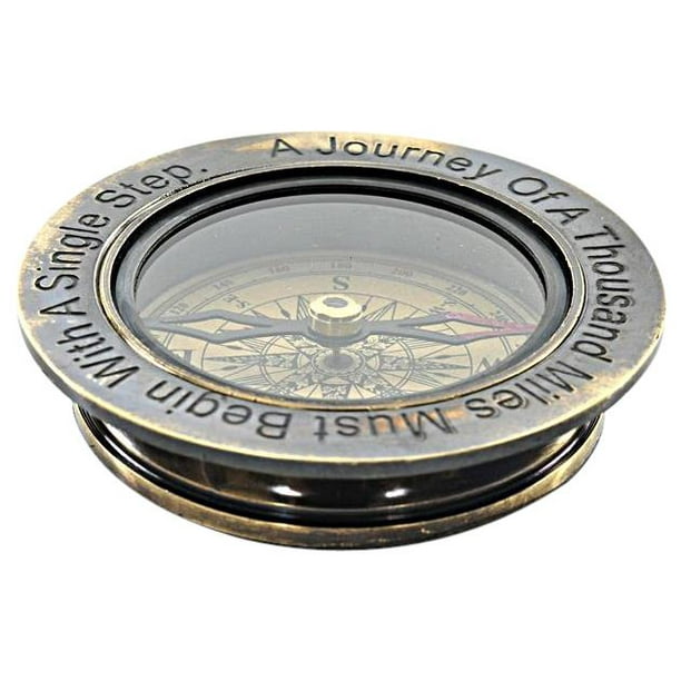 100 Year Calendar and a Compass Quote Nautical Painted Antique Brass New  OM-424 - Walmart.com