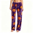 thumbnail image 5 of Trgacdwlo Ghost Graphic Spooky Halloween Pajamas Women Pants Loungewear Fall Womens Sleep Pants Elastic Waist Comfy Soft Women's Pajama Bottoms, 5 of 5