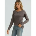 thumbnail image 6 of Womens Long Sleeve T Shirts crew Neck Loose Soft Casual Tops Fall Fashion Comfy Tees, 6 of 6