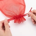 thumbnail image 5 of Organza Drawstring Gift Bags - Sheer Pouches for Weddings, Birthdays, and Party Favors - Reusable, Translucent Fabric, Perfect for Candy, Jewelry, and DIY Packaging,Red, 5 of 5