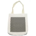 thumbnail image 1 of Geometric Tote Bag, Hypnotic Effect Crooked Spiral Vortex Circles on Dark Background, Cloth Linen Reusable Bag for Shopping Books Beach and More, 16.5" X 14", Cream, by Ambesonne, 1 of 2