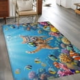 thumbnail image 2 of Kitchen Mats for Floor 3x5 Ft, Ocean Diving Cat Non Slip Area Rugs for Kitchen Bedroom Entryway, Coastal Coral Fish Marine Life Washable Carpet Runner Rug Floor Mats for Bedroom Home Decor, 2 of 8