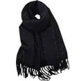 thumbnail image 2 of Neewe Women Fashion Polka Dot Soft Skin Friendly Scarf with Tassels Basic Winter Daily Warm Scarf, 2 of 4