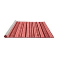 thumbnail image 2 of Ahgly Company Machine Washable Indoor Round Abstract Red Modern Area Rugs, 4' Round, 2 of 4