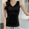 thumbnail image 7 of Baqcunre Women's Sleeveless Bra Thermal Undershirts with Lace V Neck Vests Warm Thermal Tank Top Thermal Shirts for Women Womens Long Sleeve Tops Tank Tops with Built In Bras,Black,Size L-3XL, 7 of 7