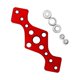 thumbnail image 2 of Juego de plantilla para pasador autocentrante vertical, plantilla para orificios de bolsillo, plantilla para carpintería, guía de broca de bolsillo pa Rojo, 2 of 8