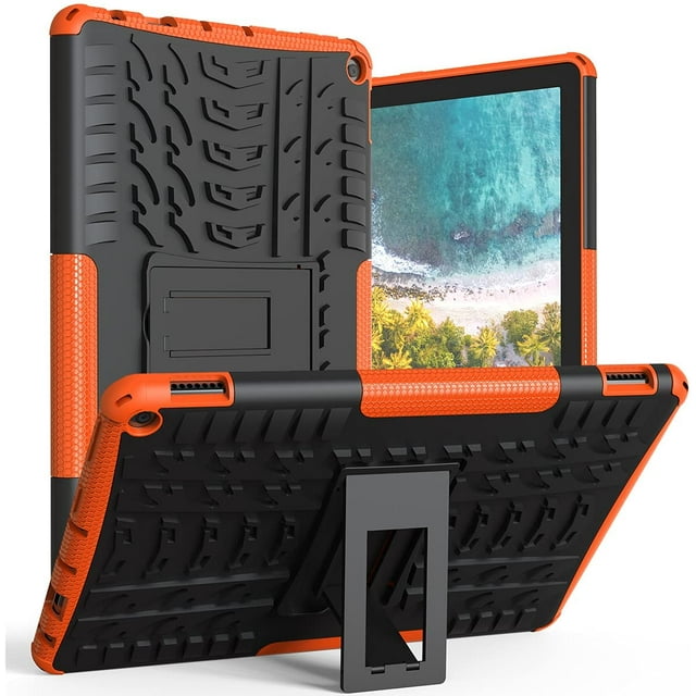 Pour Étui pour Tablette F I R E HD 10 2021, Étui de Protection Robuste à Double Couche Antichoc Résistant aux Impacts avec Béquille Compatible avec Fire HD 10 Case & 10 Plus 11th Generation Not For IPad 10.1