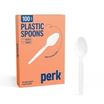 Staples Perk Plastic Spoon Heavy-Weight White PK56405