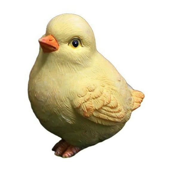 syligr Easter Chicken Decoration Resin Garden Figurine Outdoor Animal Ornament for Yard Patio Spring Home Decor Cute Small Bird Statue Gift for Gardening Lovers