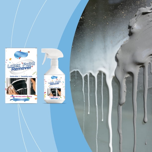 Gel removedor de pintura de látex para paredes y vidrio | Fórmula suave de 300 ml | Acción rápida de 5 a 10 minutos | Bajo olor, seguro para azulejos y metal | Sin lijado, fácil de enjuagar con agua