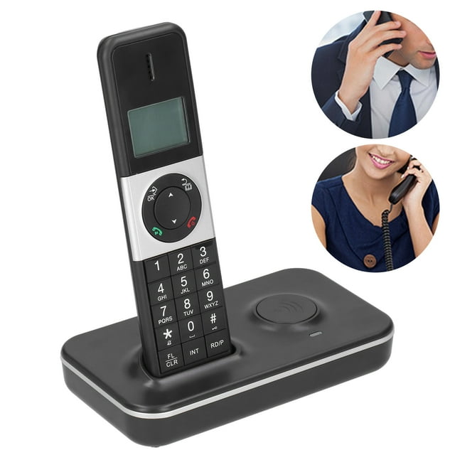 Landline Telephone, Fixed Telephone, LCD Backlight Function Black Plastic Keyboard Lock Function For Calling