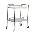 thumbnail image 3 of Lipstore Lab Utility Cart 2 Layer 360 degree Silent Wheels Mobile Utility Cart, Lab Serving S, 3 of 8
