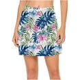 thumbnail image 4 of LEBONYARD Golf Skorts for Women with Shorts,Women's Supportive Yoga Skirt with Shorts,Women's Summer Flower Print Pleated Tennis Skirts Stretchy Yoga Fake Two Piece Shorts Skirt Blue L, 4 of 7