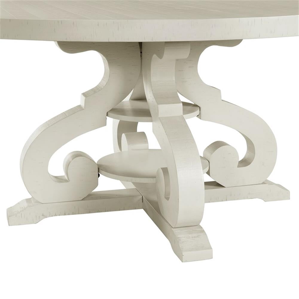 Picket House Furnishings Stanford Round Dining Table in White