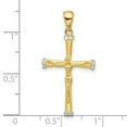 thumbnail image 4 of Auriga 925 Sterling Silver Gold-tone CZ Latin Crucifix Cross Pendant for Women(L- 27.25mm, W- 16mm), 4 of 6