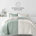 thumbnail image 2 of Noble Linens 7 Piece Bedding Bundle, Reversible Comforter and Patterned Sheet Set, Full, 2 of 7