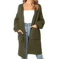 thumbnail image 2 of Vedolay Cardigan for Women 2023 Cardigan Sweaters Coat Long Sleeve Open Front Loose Coat Green,S, 2 of 5