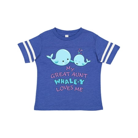 

Inktastic My Great Aunt Whale-y Loves Me Gift Toddler Boy or Toddler Girl T-Shirt