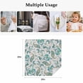 thumbnail image 4 of Teal Paisley Floral Cloth Napkins, Boho Ethnic Tribe Traditional Washable and Reusable Dinner Napkins Set of 4, Table Napkin for Kitchen Party Birthday Wedding Hotel Housewarming 20"x20", 4 of 8