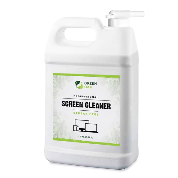 Screen Cleaner Refill - Green Oak Professional Screen Cleaner Spray - Best for LCD & LED TV, Tablet, Computer Monitor, Phone - Safely Cleans Fingerprints, Dust, Oil (1 Gallon)