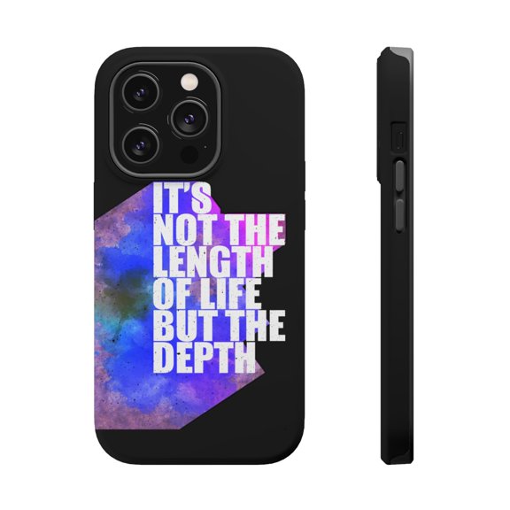 DistinctInk Tough Case for Apple iPhone 15 PRO (6.1" Screen), Compatible with MagSafe Charging - Not Length Of Life But The Depth