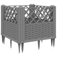 thumbnail image 1 of Jardinera VidaXL gris claro 43,5 x 43,5 x 43,5 cm de polipropileno, 1 of 9