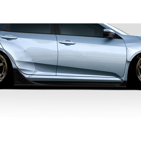 Civic Rocker Panel 2016-2021 Honda Civic 4DR Duraflex Broman Side Skirt Rocker Panels - 2 ...