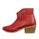 thumbnail image 1 of NECHOLOGY Botas Mujer Adulto Femenino Zapatos Botines de mujer Botas de moda de tacón grueso con cremallera lateral puntiaguda de cuero de color sólido para mujer (Red, 8), 1 of 7