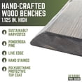 thumbnail image 6 of PIPE DECOR  Live Edge Wood Bench with Authentic Industrial Pipe Legs Boulder Black, 6 of 11