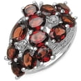 thumbnail image 1 of Genuine Oval Garnet and Garnet Ring in Sterling Silver - Size 7.00, 1 of 1