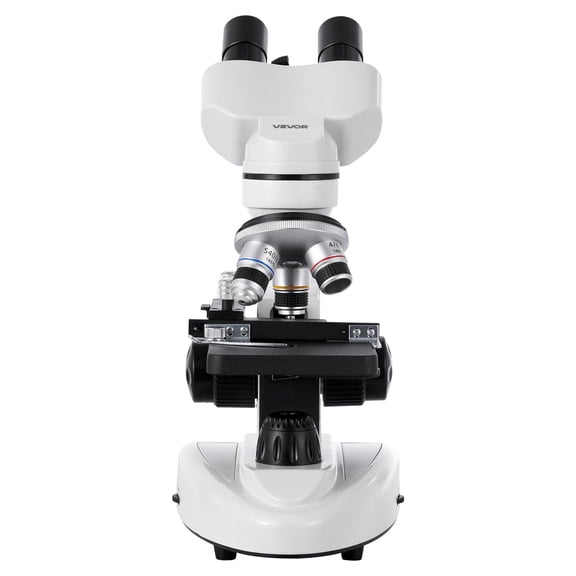 Professional Compound Binocular Microscope 40X to 2000X Magnification with LED Light Phone Adapter Aluminum Alloy Body for Lab School Home Education