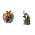 thumbnail image 1 of Estatua de estatuilla,Estatuas de resina Escultura Decoración del hogar Mini,Mueble de mesa con figuras de colores,Figura de escritorio,Estante de estatua de pavo real para, 1 of 8
