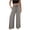 Gray(Pants), variant on No Boundarie Women's Cotton Linen Wide Leg Pants Boho Crochet Lace Side Drawstring Pants with Pockets