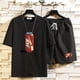 thumbnail image 4 of Conjuntos de camiseta y pantalones cortos para hombre, ropa de estilo coreano para hombre, trajes deportivos económicos para gimnasio, chándal gráfico de moda, manga corta, camiseta XL, 4 of 5