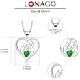 thumbnail image 6 of LONAGO 925 Sterling Silver Mom Birthstone Necklace for Women Heart Birthstone Necklace I Love You Mom Gifts Mother's Day Gifts Jewelry for Grandmother Wife,18"+2" Inches, 6 of 10