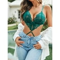 thumbnail image 3 of Sexyfree Lingerie for Women Deep V Lace Bodysuit Sexy Cut Out One Piece Lingerie Nightwear, 3 of 4