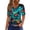 AV22-Cyan, variant on Women'S Halloween Shirt Funny Candy Print Tops Henley V Neck Short Sleeve Fall Basic Flying Tshirt Black M