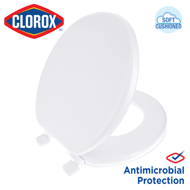 Clorox Antimicrobial Round Soft Cushioned Toilet Seat