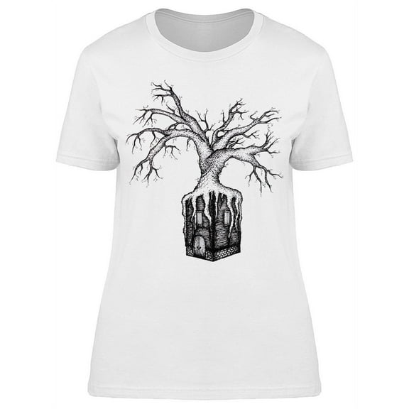 Black Tree Conquered House T-Shirt Women -Image by Shutterstock, Female Small