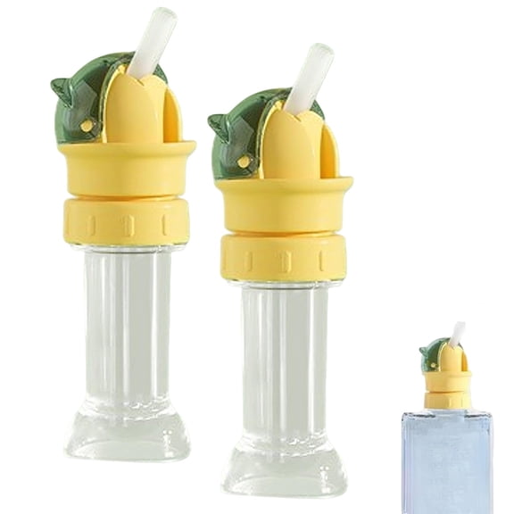 Water Bottle Spout Conversion Cap with Straw Universal Fit for Water Bottles